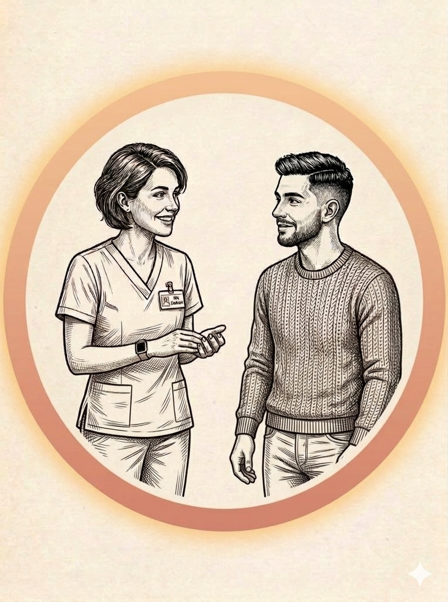 Nurse and patient — care team connection